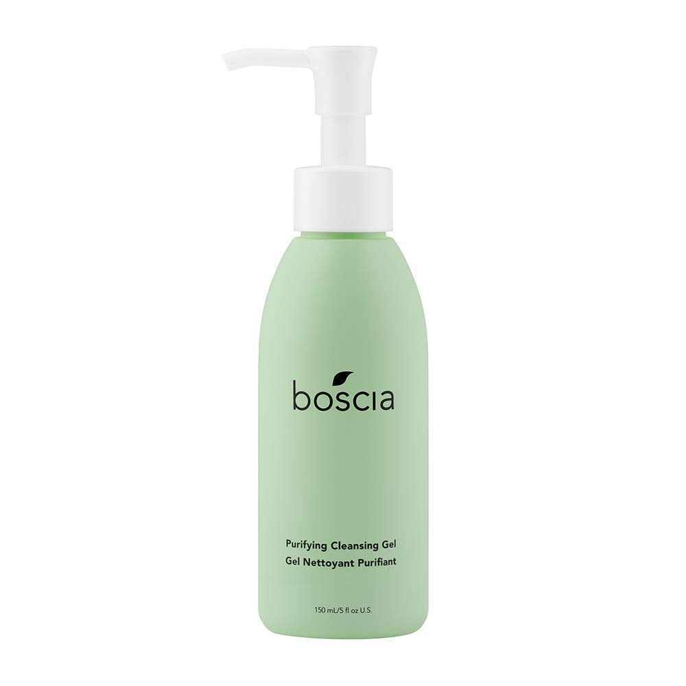boscia Purifying Cleansing Gel bottle front, ready for daily cleansing and pore care.