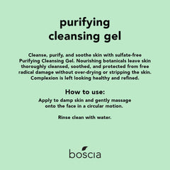 boscia Purifying Cleansing Gel pump dispense allows easy, precise application in your routine.