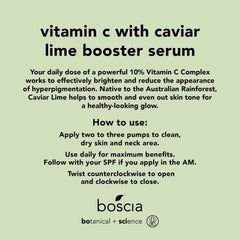 boscia Vitamin C with Caviar Lime Serum dropper in use for gentle exfoliation
