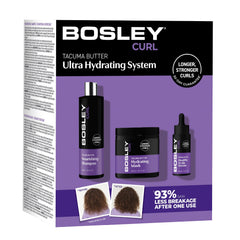 BosleyMD Curl Ultra Hydrating Shampoo bottle delivers lightweight moisture for textured hair.