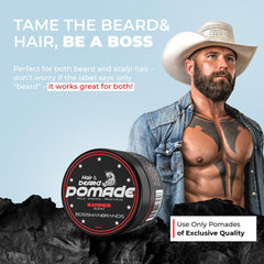 Blow-dry to set Bossman Hammer pomade style for a polished finish