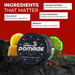 Applying Bossman pomade to wet hair creates smooth control.