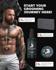 Bossman beard kit gift-pack presentation, ideal for gifting and new routines.