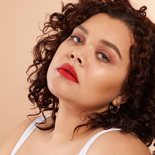 Bossy Cosmetics Ambitious Red swatch demonstrates bold shade suitability.