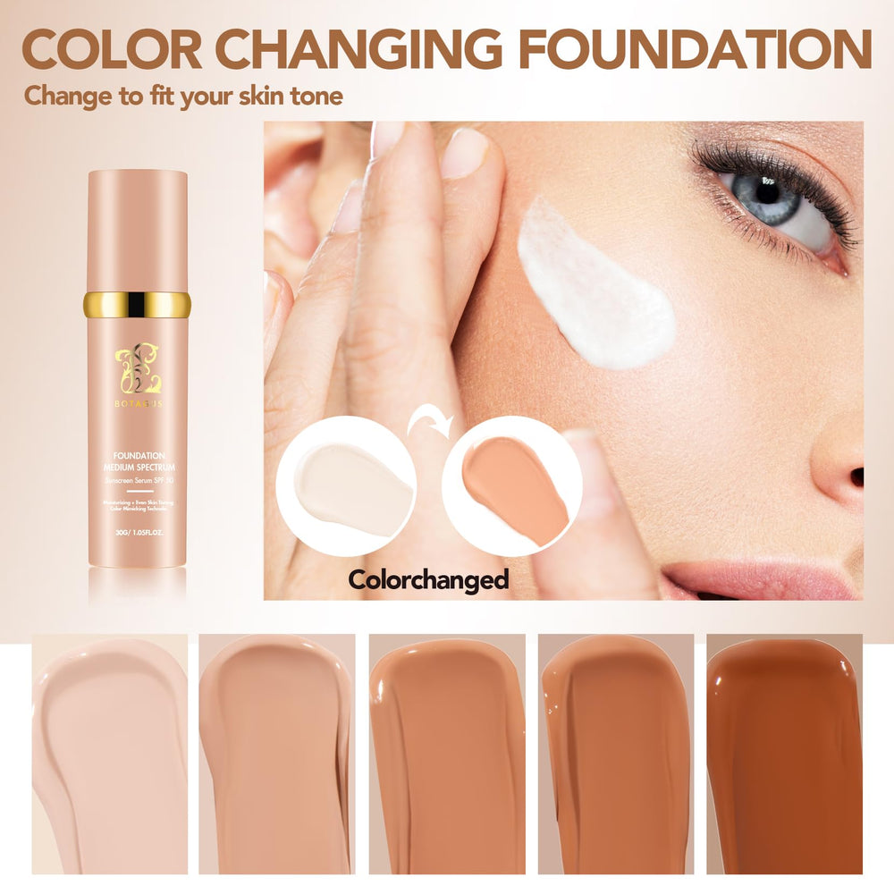 Botagus Match Cosmetics Foundation texture closeup with silky finish