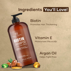 Botanic Hearth Biotin Shampoo highlights turmeric extract for scalp balance