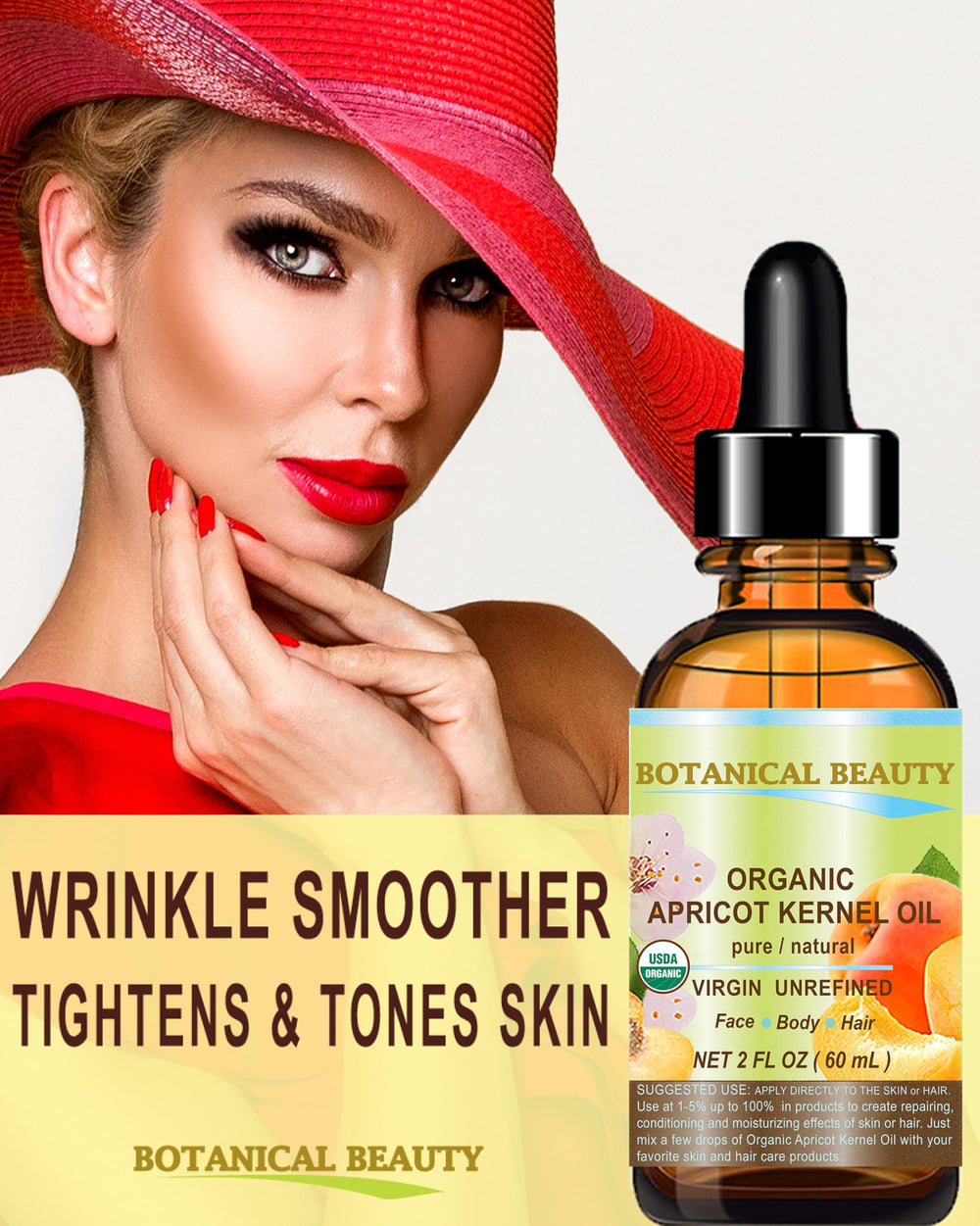 Botanical Beauty Organic Apricot Kernel Oil for hair helps strengthen and add shine without heaviness.
