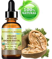 Botanical Beauty Baobab Seed Oil liquid texture ideal for quick skin absorption