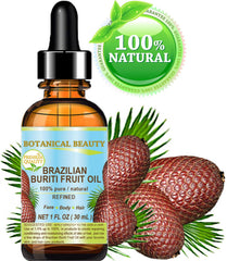 Botanical Beauty Buriti oil glow—deep yellow hue enhances natural radiance.
