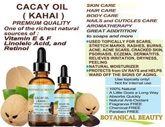 Compact CACAY OIL packaging 0.5 oz for travel