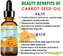 Hair ends treated with Botanical Beauty Carrot Seed Oil for conditioning