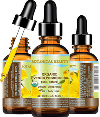 Botanical Beauty Evening Primrose Oil bottle for skin moisture and nourishment