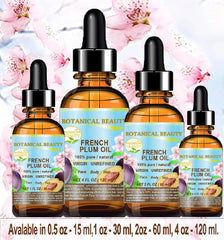 Botanical Beauty Plum Oil complements daily skincare routine with hydrating moisture.