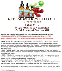 Botanical Beauty Red Raspberry Seed Oil on dry skin showing deep moisturization