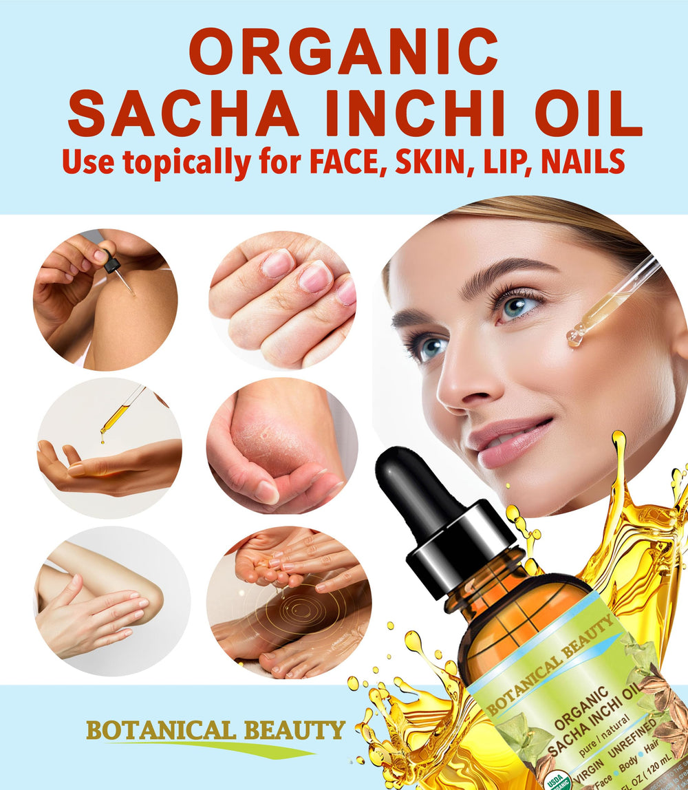 Botanical Beauty Sacha Inchi Oil body care for soft skin.