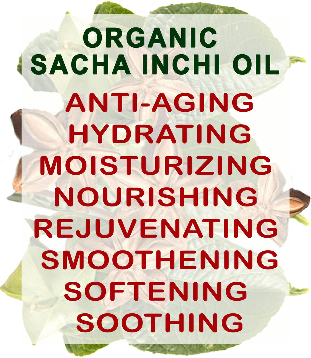 Botanical Beauty Sacha Inchi oil label closeup emphasizes purity.