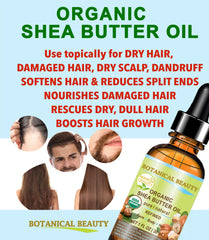 Botanical Beauty Shea Butter Oil after-bath routine for silky skin.