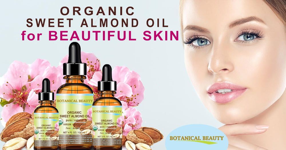 Botanical Beauty Sweet Almond Oil on skin for moisturization without grease