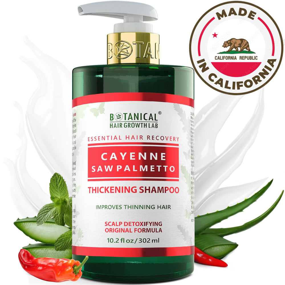 BOTANICAL HAIR GROWTH LAB cayenne pepper detail suggesting invigorating scalp feel.