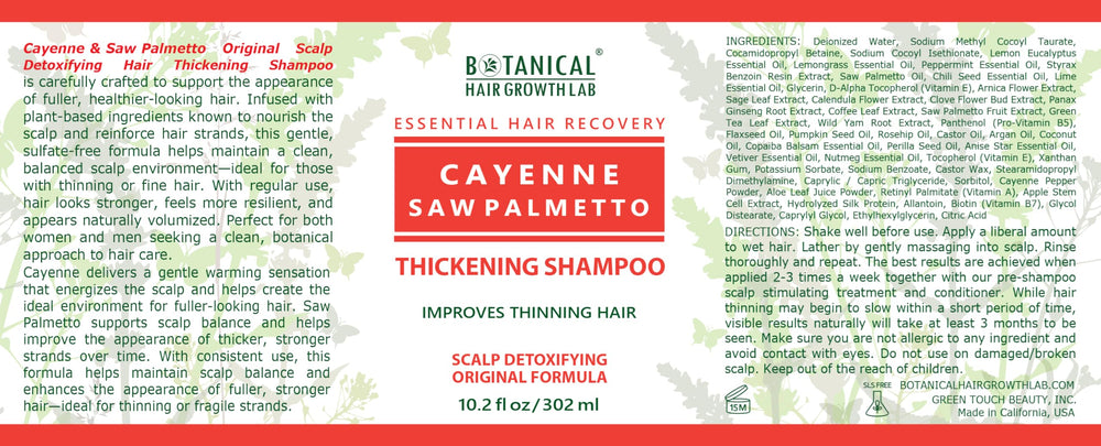 BOTANICAL HAIR GROWTH LAB packaging display featuring product in premium design.