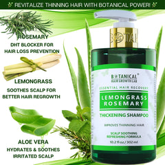 Creamy lather shown from BOTANICAL HAIR GROWTH LAB shampoo for scalp stimulation.