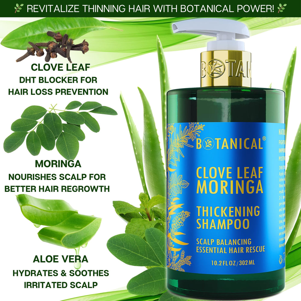 Botanical Hair Growth Lab Shampoo lather on hair strands signals cleansing and conditioning.