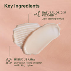 Botanics hibiscus AHAs ingredient close-up, showcasing natural skin-refining actives.