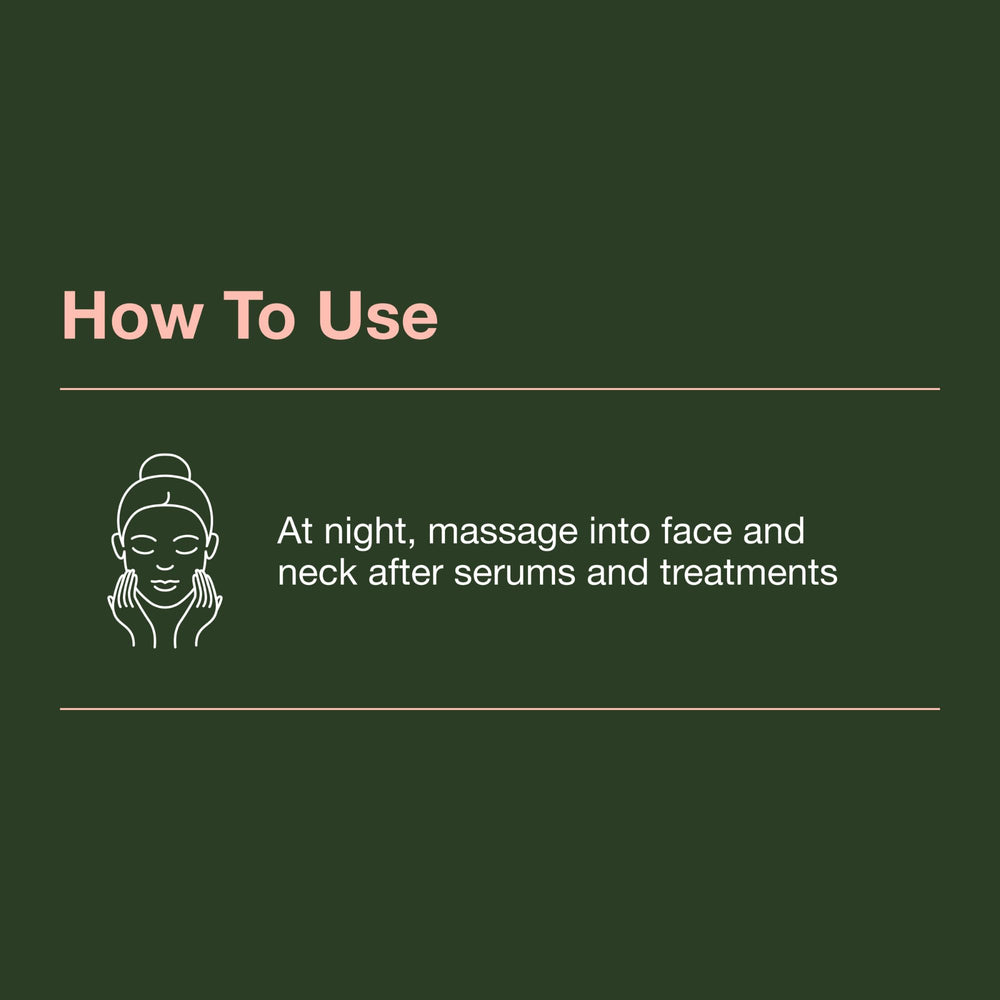 Botanics night routine with gua sha massage to aid absorption.