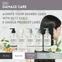 Botanist damage-care routine in a bathroom setting