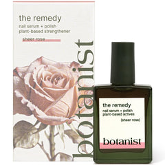 Botanist Nails The Remedy rose bottle front, non-toxic plant-based nail treatment