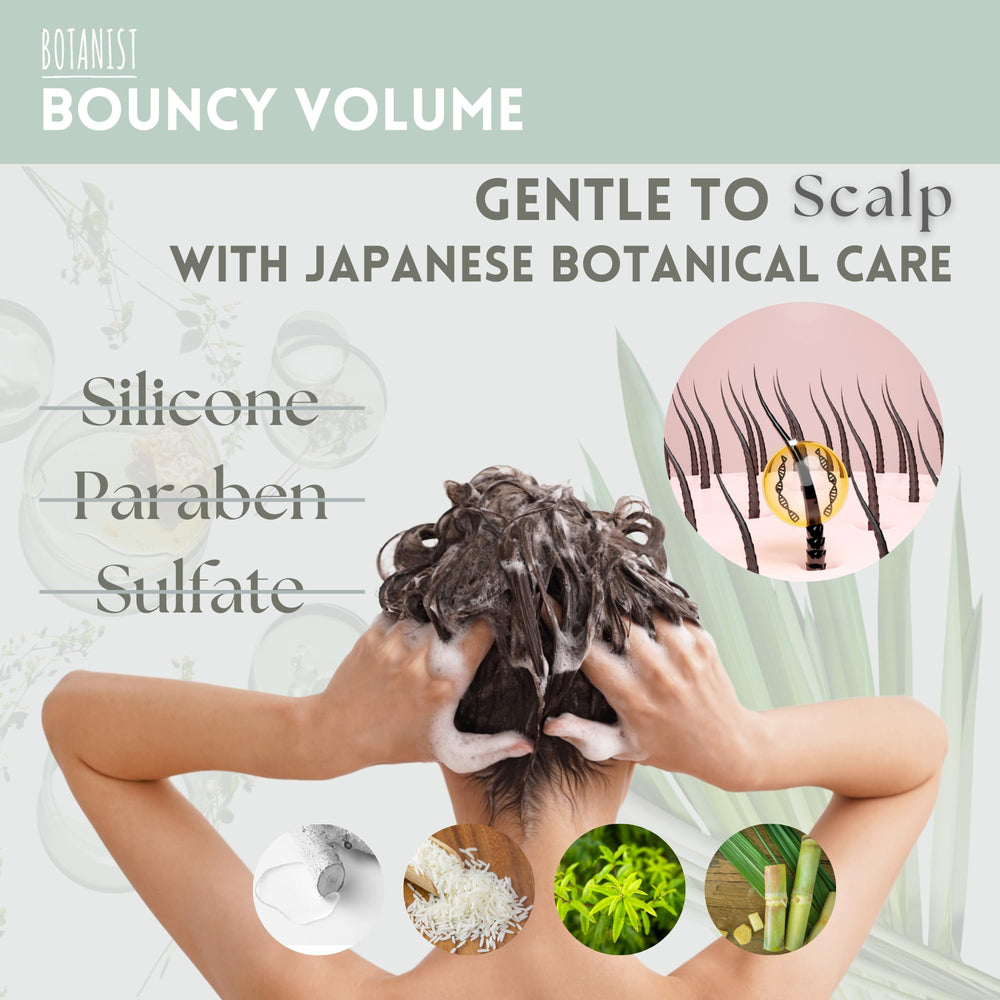 Botanist Natural-origin ingredients illustration highlights botanical extracts.