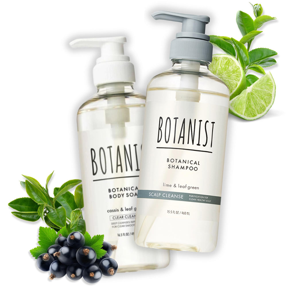 Botanist Organic Body Wash bottle with pump for easy, hydrating cleansing on dry skin.