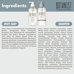 Botanist pump bottle in shower setting for easy use.