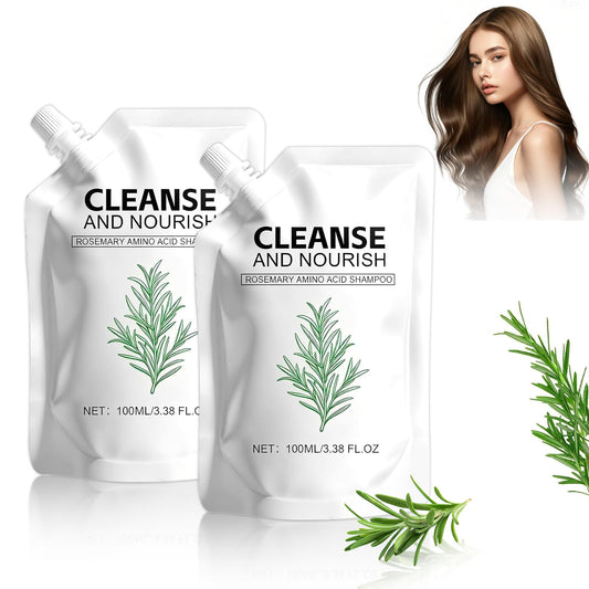 Botou Rosemary Amino Acid Shampoo bottle front, highlighting natural nourishment for hair.