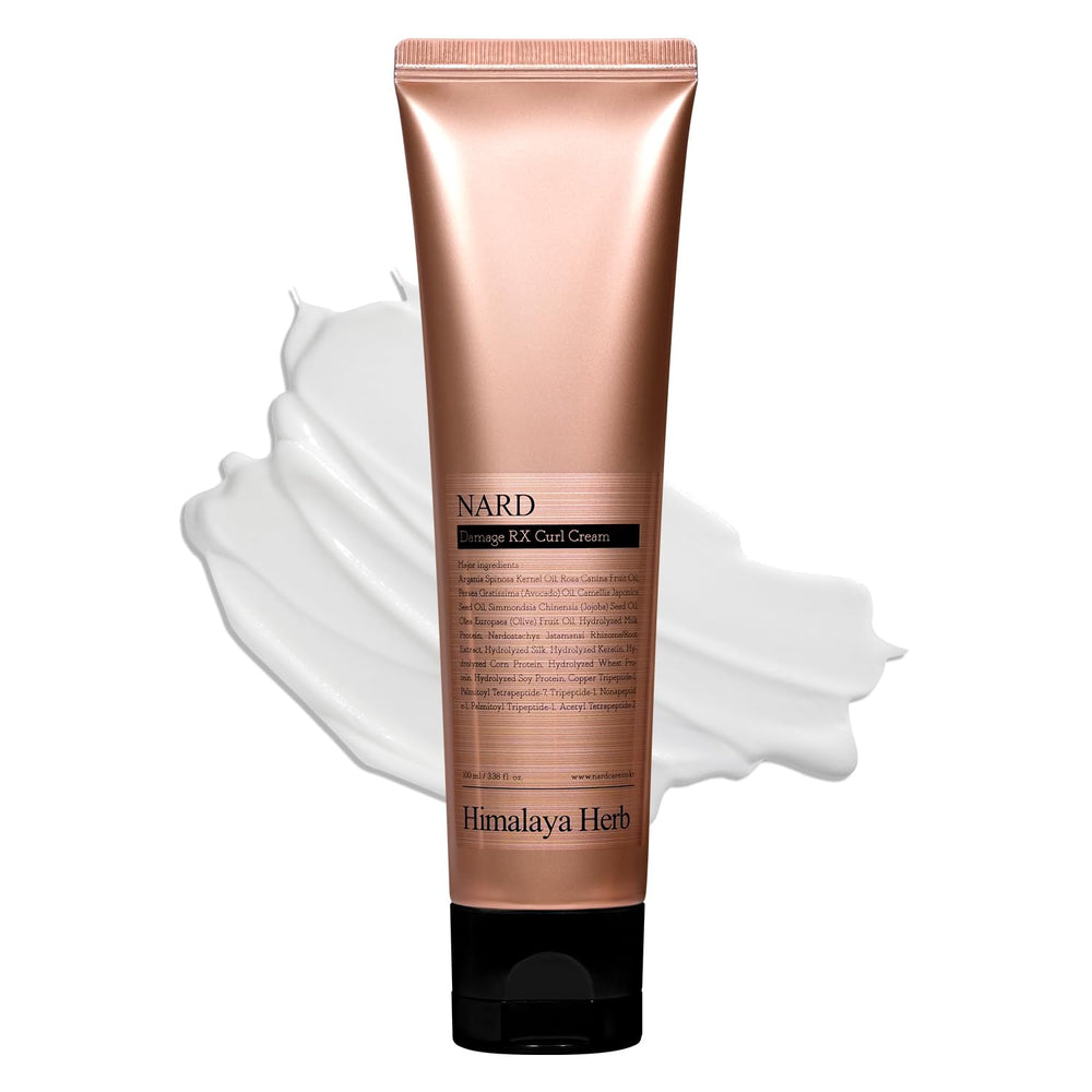 Bouquet Garni NARD RX Curl Cream jar showing rich cream for damaged hair care