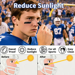 Bowitzki under-eye paint for high-visibility facial accents on the field