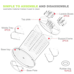 Boxalls makeup organizer adjustable trays fit items of varying heights