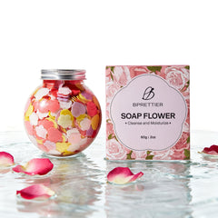 BPRETTIER colorful soap flowers ball shape for quick foot spa prep.