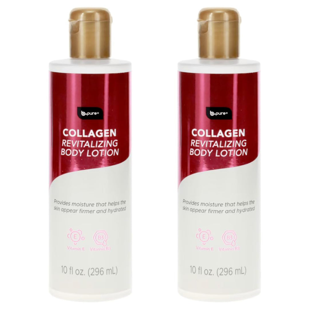 bpure Collagen Body Lotion bottle shown, delivering deep hydration and skin softness.