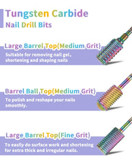 BQAN drill bits for smoothing and polishing natural and artificial nails
