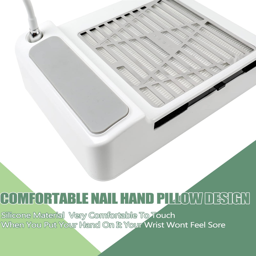 BQAN adjustable suction rotary switch tailors airflow for different nail tasks.