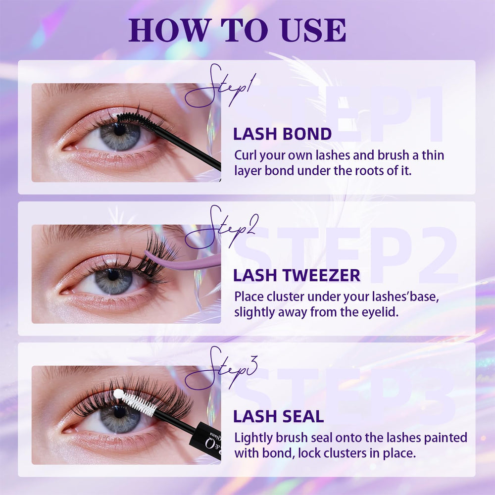 B&Qaugen lash kit includes glue, remover, tweezer, and brush.