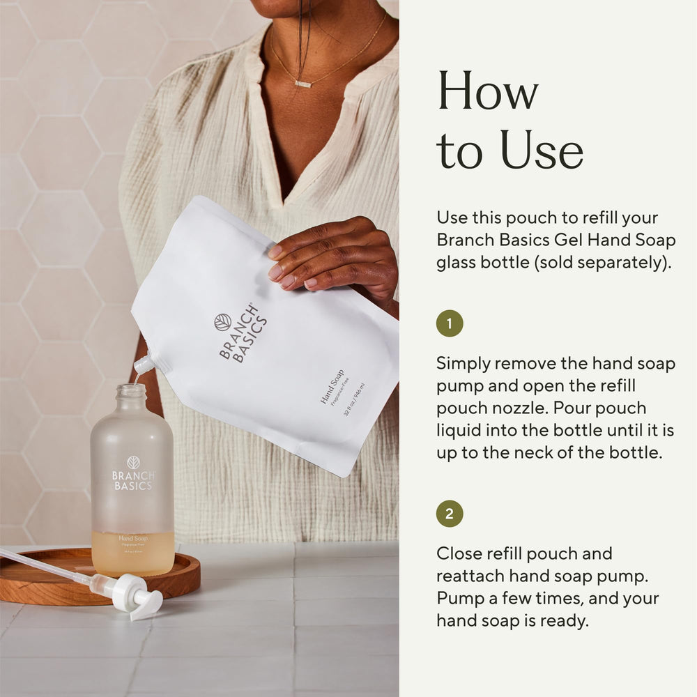 Branch Basics EWG Verified and Leaping Bunny seals on packaging.
