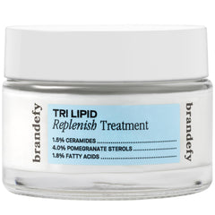 Brandefy Tri Lipid Replenish bottle promoting hydration and barrier support.