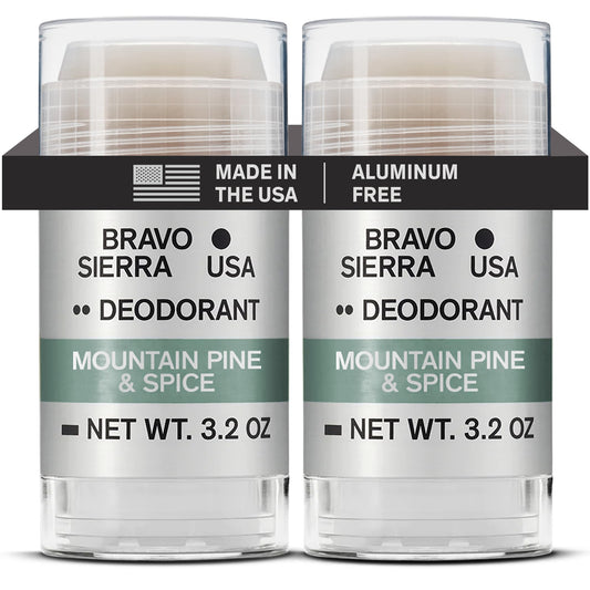 Bravo Sierra aluminum-free deodorant 2-pack for all-day freshness.
