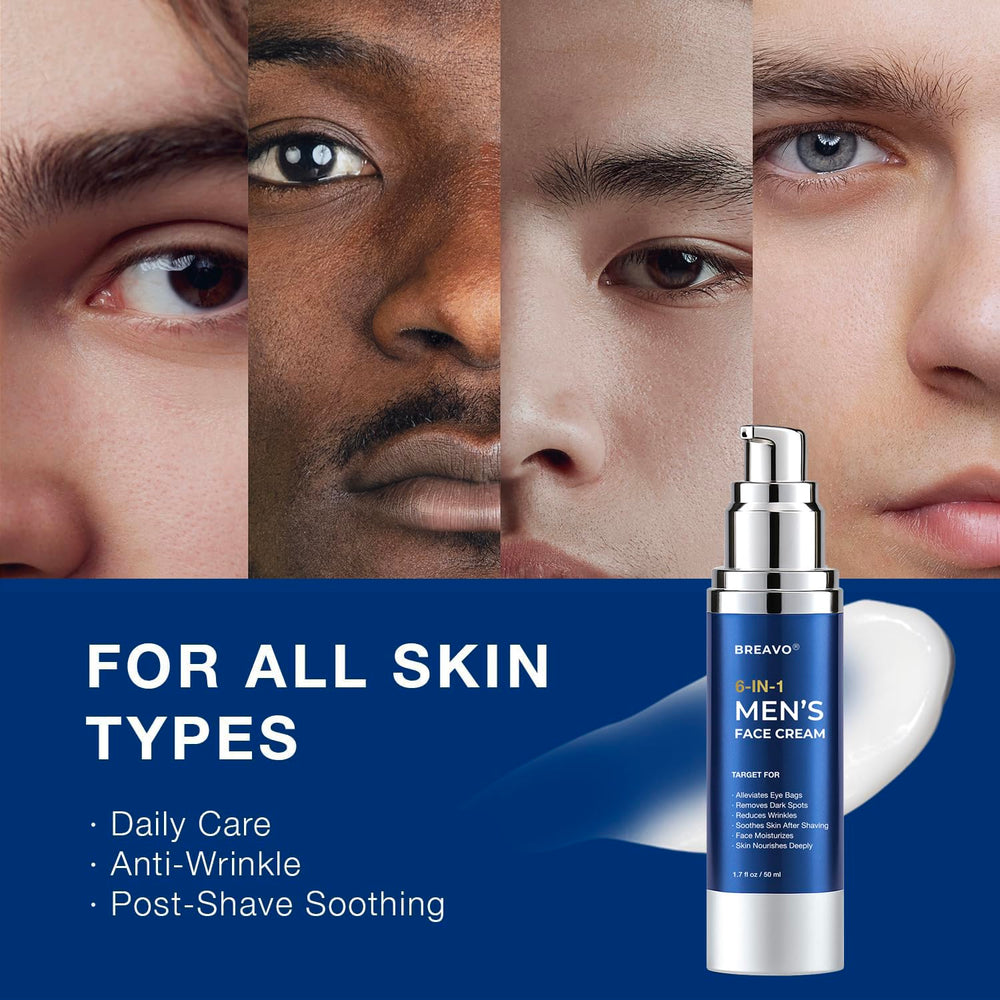 Breavo even-tone wrinkle-reducing cream applied to the face for a refreshed look.