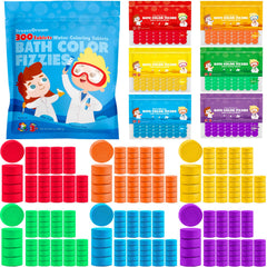 BreezeDream Bath Color Tablets packaging showing neatly sealed color bags for mess-free storage