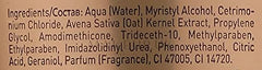 Close view of the Brelil Numero oat mask label highlighting oats extract.