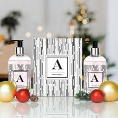 Brevä Soap Co. close-up of monogram and Letter T on the label with citrus bloom scent.