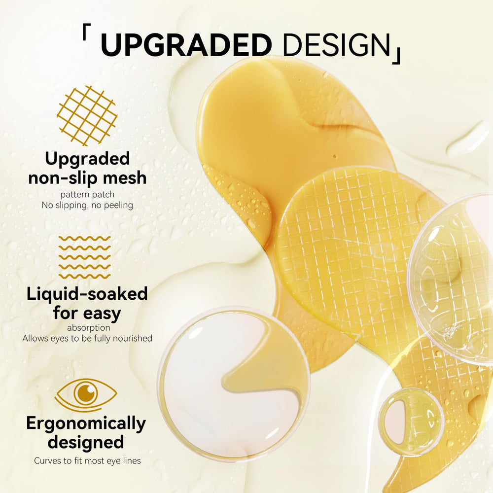 BREYLEE 24K eye masks with hyaluronic acid for hydration.